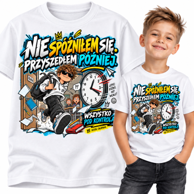 KOSZULKA DZIECIĘCA DZIEŃ CHŁOPAKA nie spóźniłem się